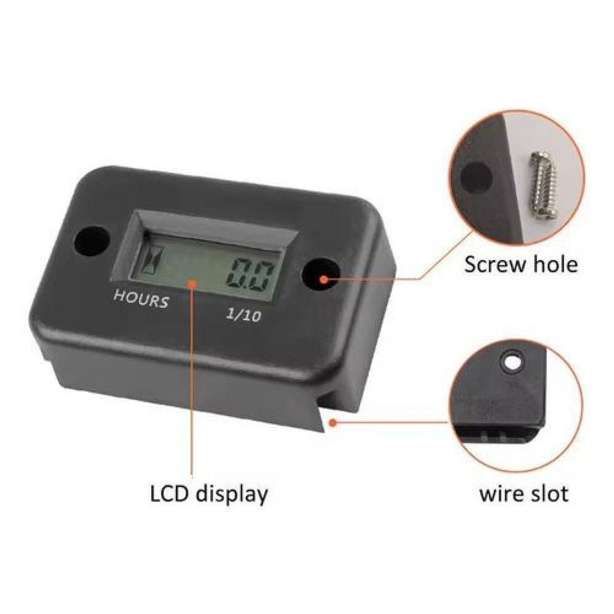 GENERICO - Tacometro Horometro Digital 100-1000rpm