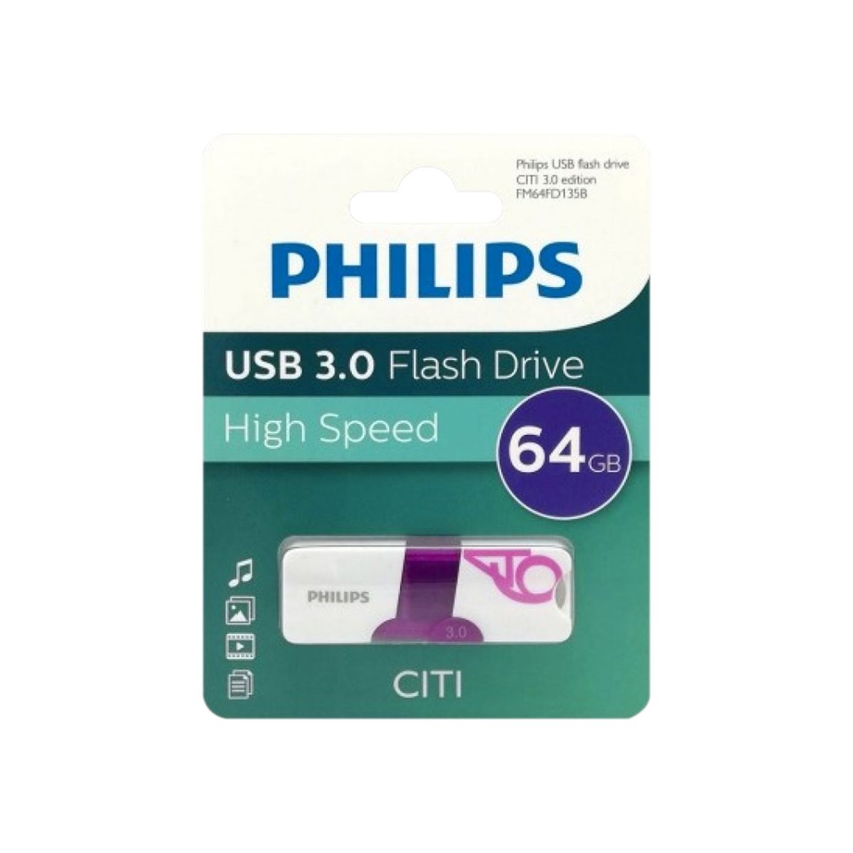 PHILIPS - Pendrive 64gb Philips Citi 3.0 - Ps
