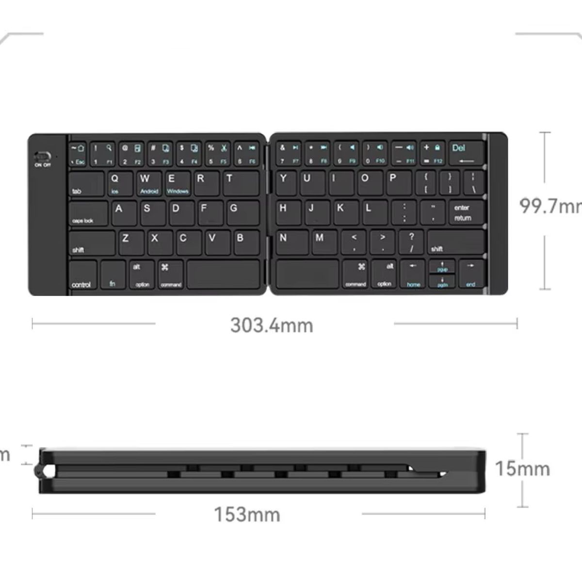 GENERICO - Mini Teclado Bluetooth Plegable