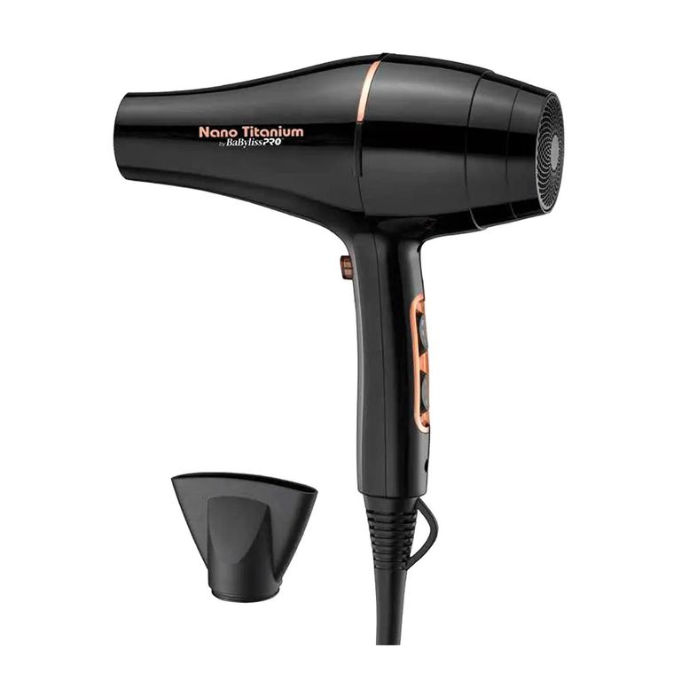 Secador De Pelo Babylisspro Nano Titanium Rose Gold Black