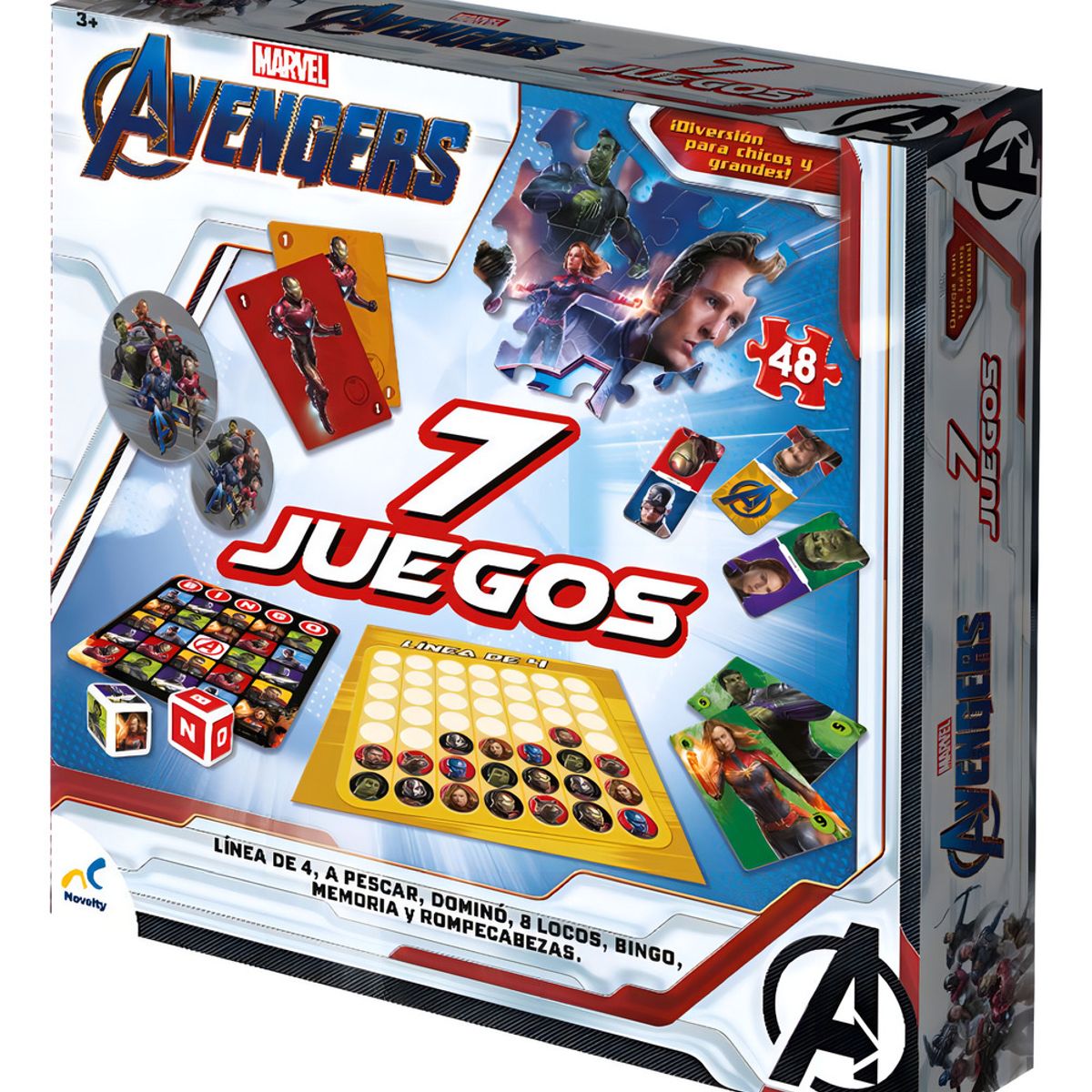 GENERICO - Set Multijuegos 7 En 1 Avengers