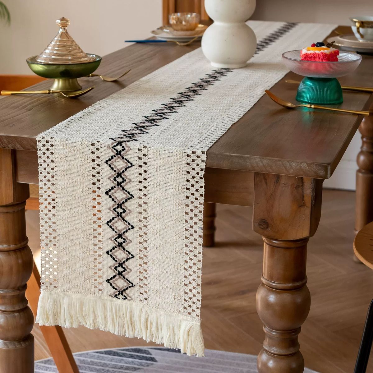Mantel Camino De Mesa Rectangular Linea 180x30cm, marca GENERICO - Foto 2