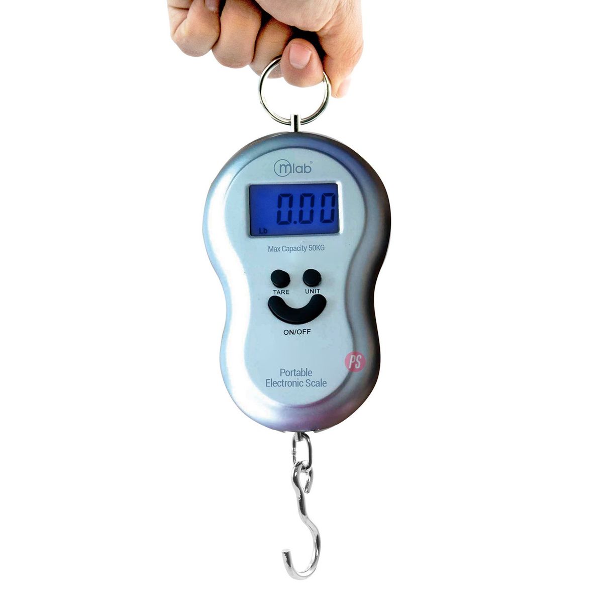 MLAB - Balanza Portátil Digital ScaleHook 50Kg Gris - PS