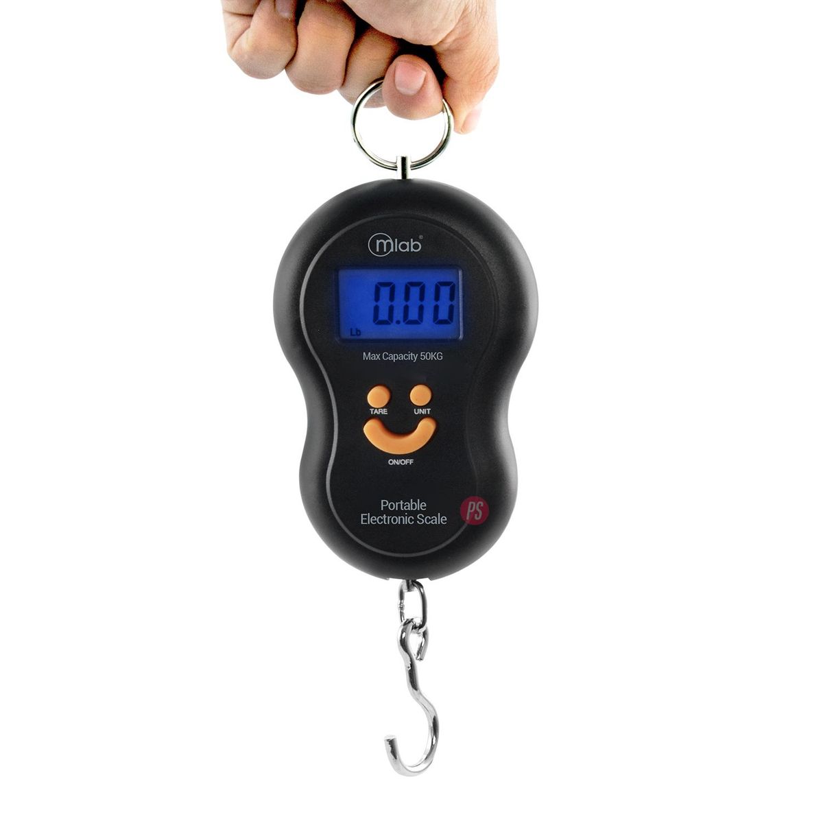 MLAB - Balanza Portátil Digital ScaleHook 50Kg Negro - PS