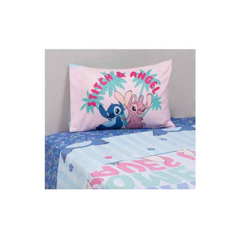 MASHINI - Juego de sabanas stitch Love  1.5 plaza