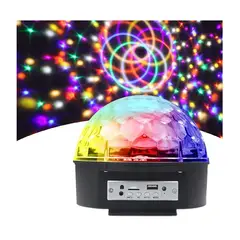 GENERICO - Bola Disco Led Ritmica Con Parlantes Fiestas Bluetooth
