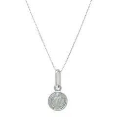 TODOJOYAS - Collar Medalla Plata 925 San Benito Protector Niños