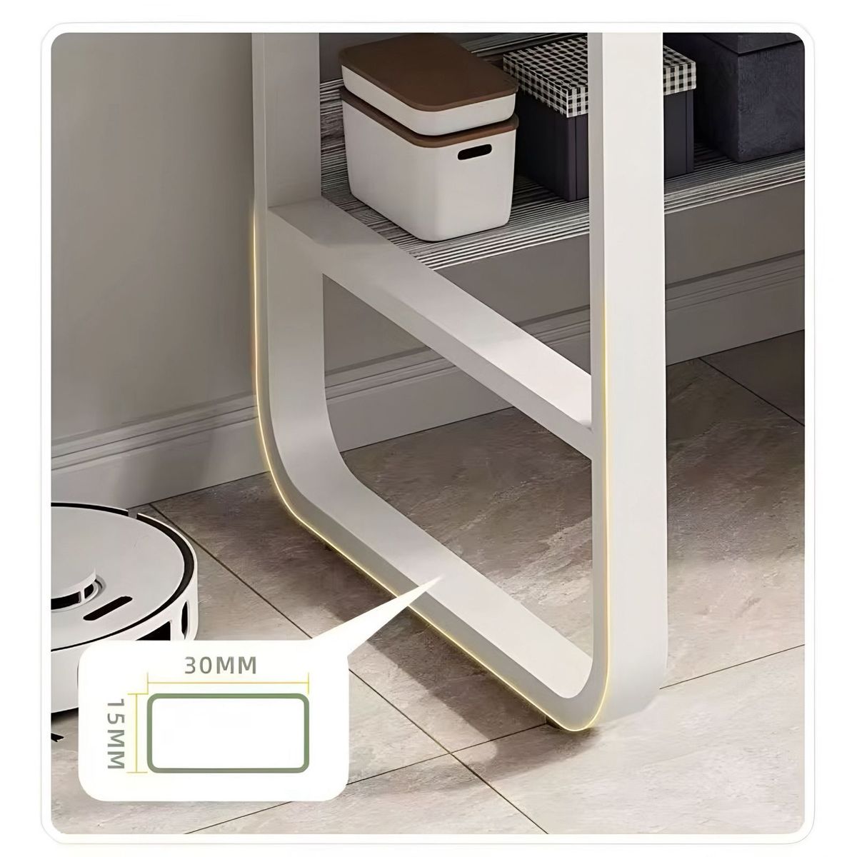 ACTUAL - Escritorio Blanco con Cajonera de 3 Cajones 100x50x73