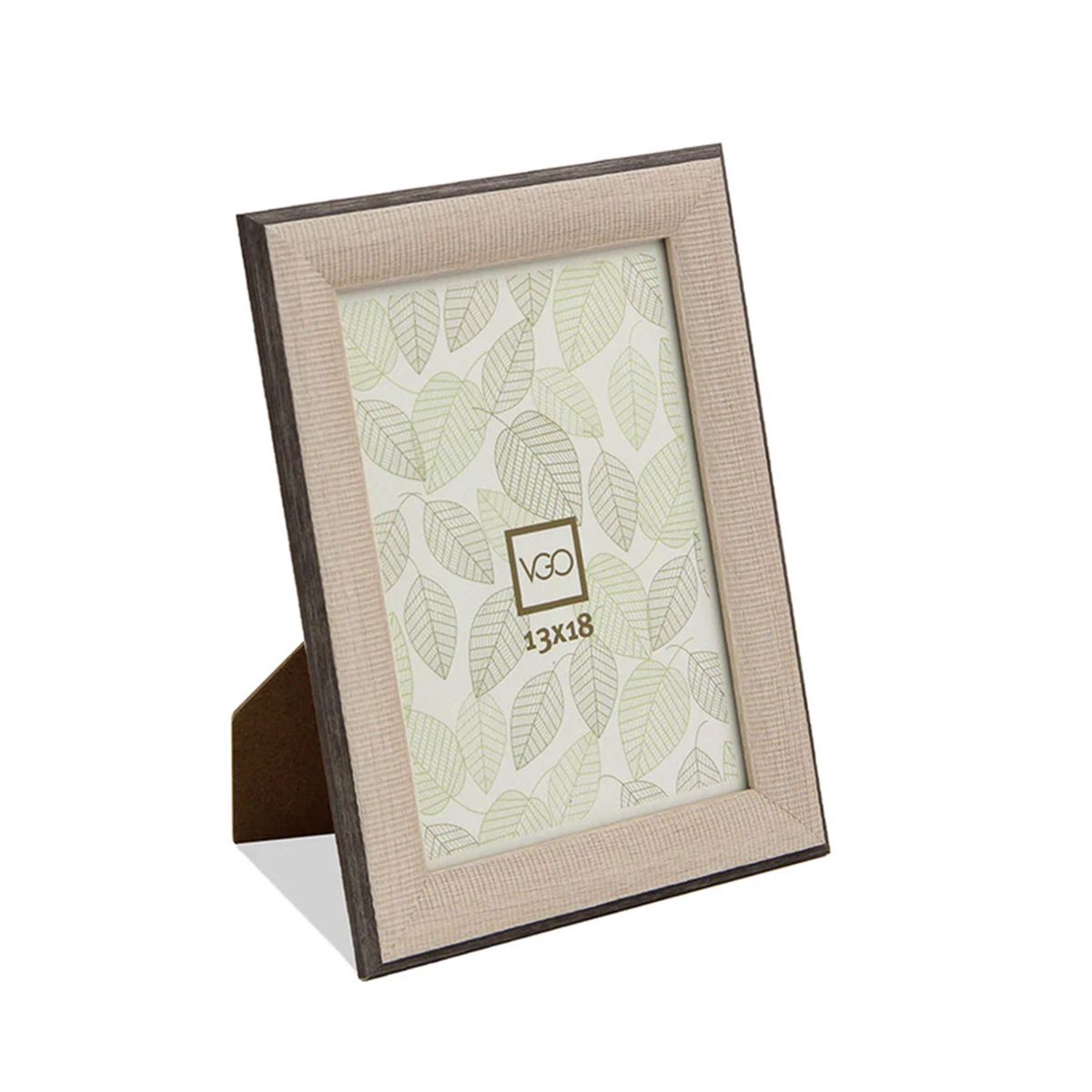 VGO - Marco plástico tramado 10x15 Gris