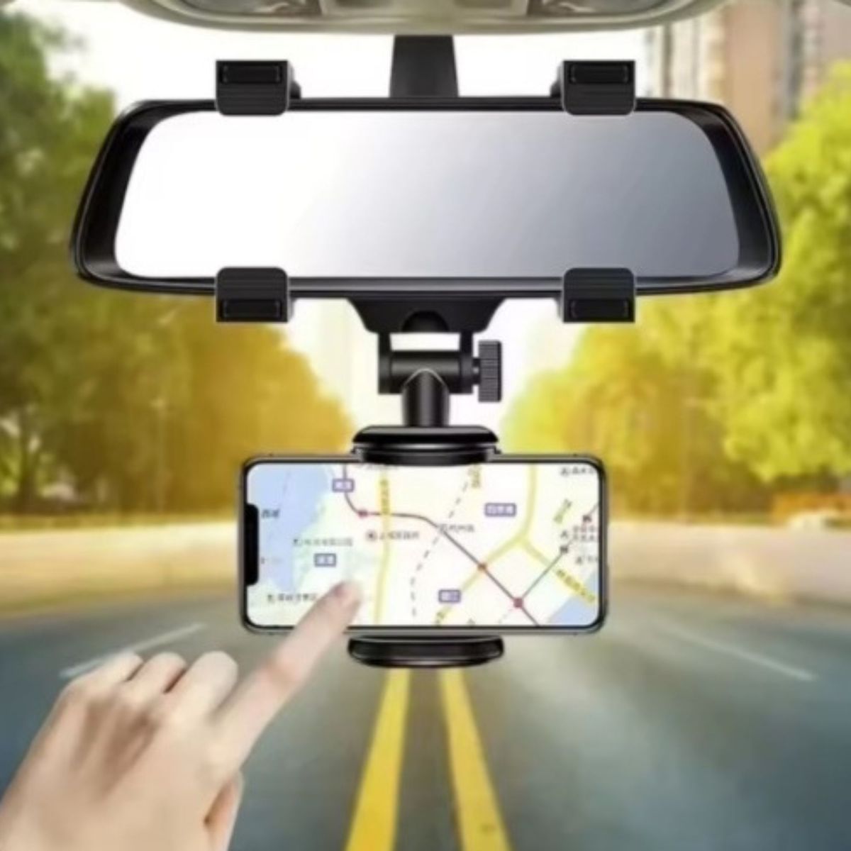 GENERICO - Soporte Universal de Celular para Retrovisor