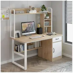 HOMER DESIGN - Escritorio Para Oficina Moderno Con Estantería 100x48x137cm