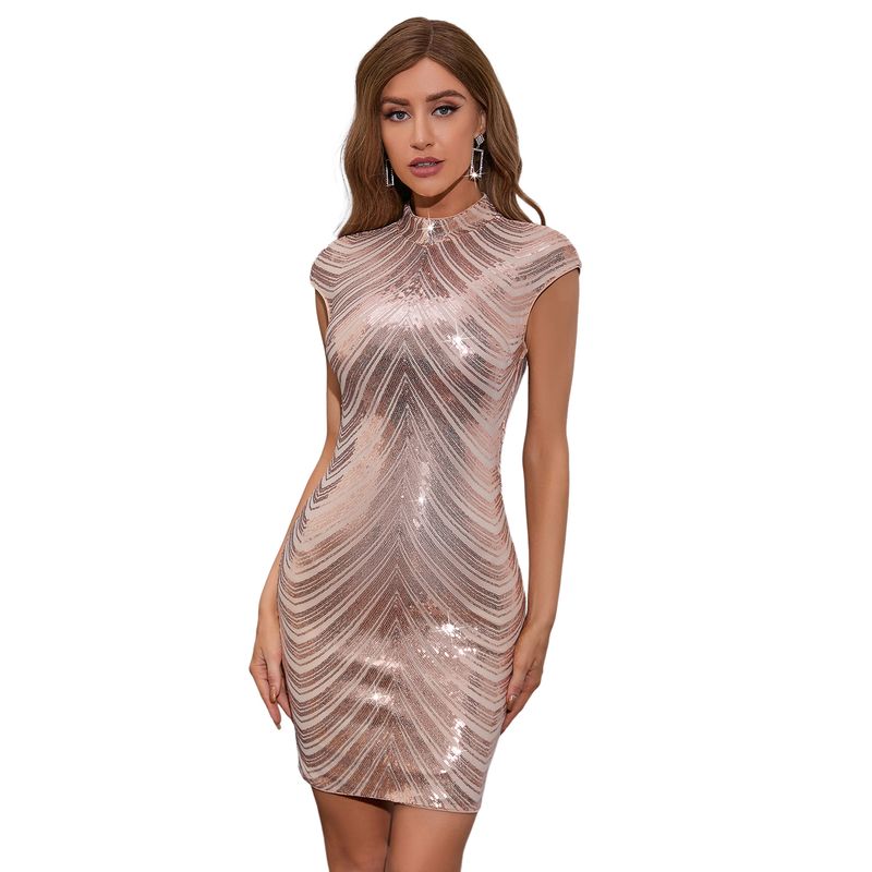 BLWOENS - Vestido de noche para mujers - Beige
