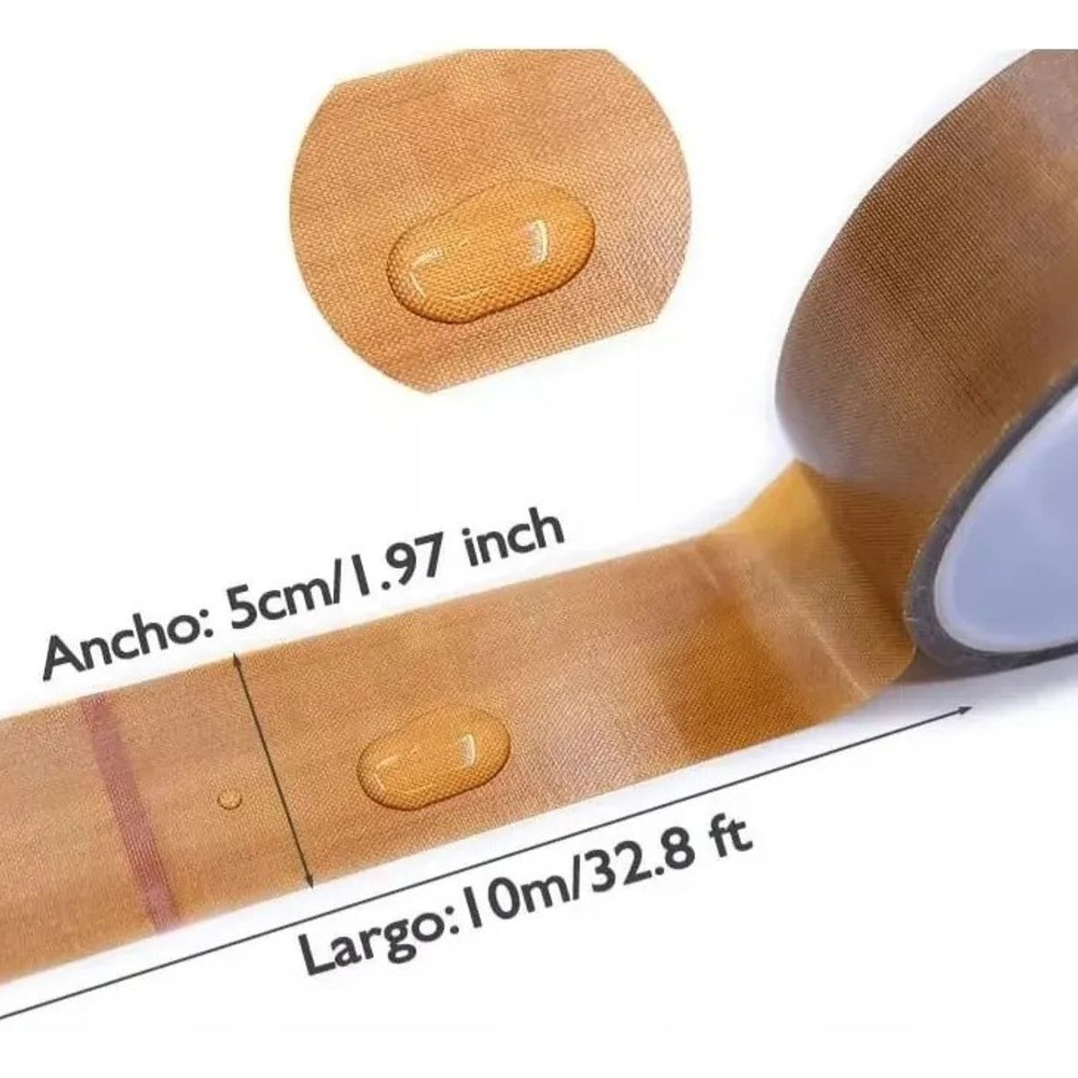 KUANGYE - Cinta Teflón Selladora Rollo 50mm X 10 Mtrs Para Adhesivo