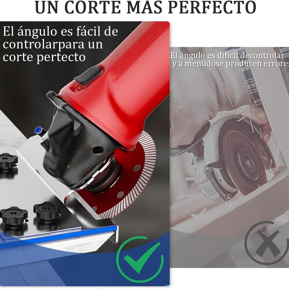 KUANGYE - Guía Corte En Bisel 45° Esmeril Angular De 4 Pulgadas