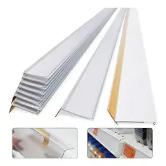 KUANGYE - 10m Porta Fleje Adhesivo Tipo L Precio Plastico Transparente