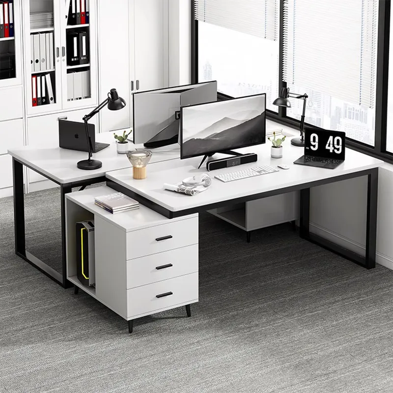 BITART - Escritorio Moderno Con Cajoneras 140x60x75cm Para Oficina