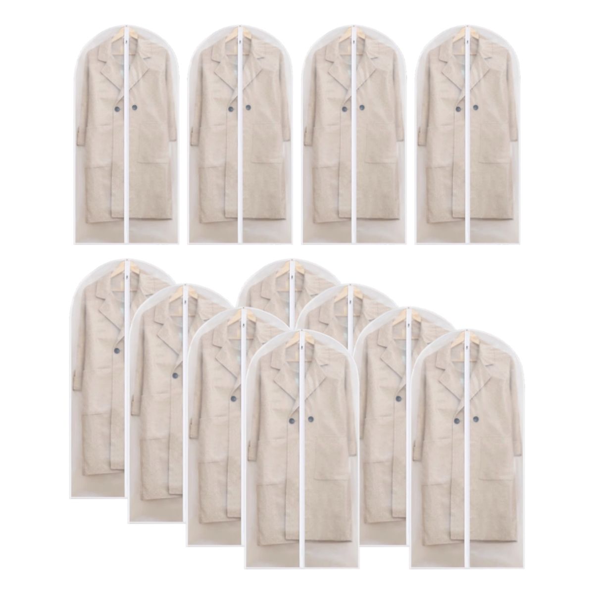 ATURE - 12 Bolsas Transparentes Cubre Trajes Colgar Closet 60*120cm