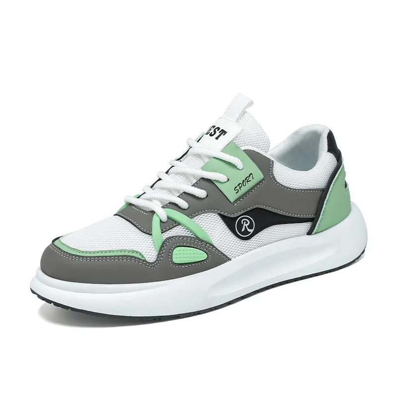 DANWEILE - Zapatillas casuales de malla para hombre gris verdoso
