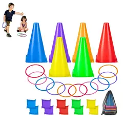 ATURE - Juego De Aros Y Conos De Colores - Para Lanzamiento