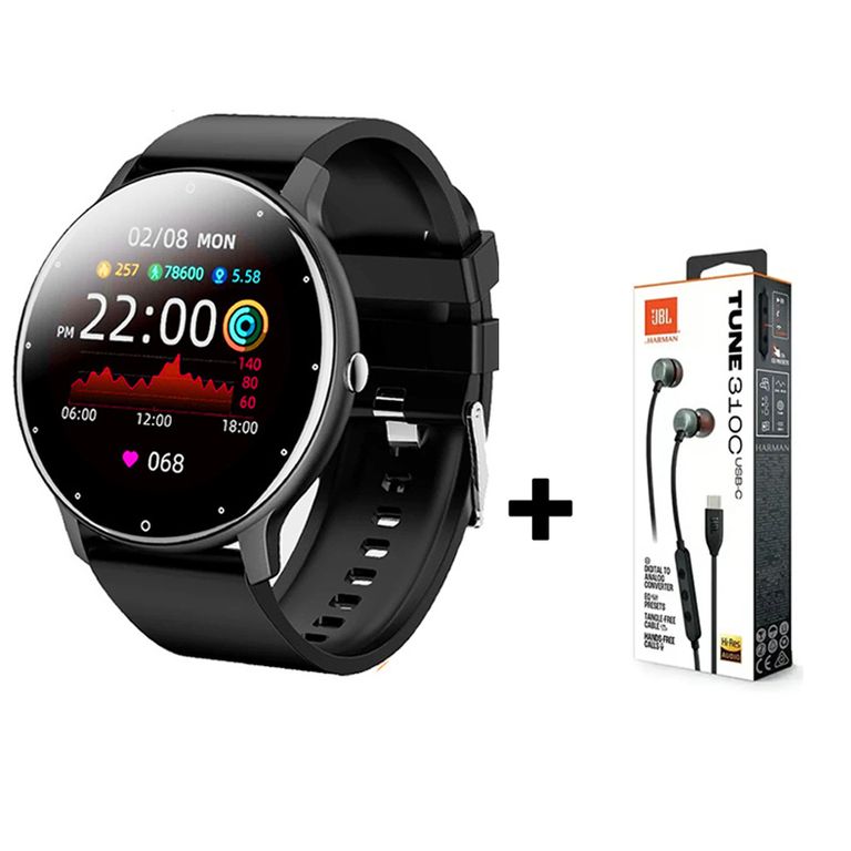 Audífonos Tune 310C Tipo C y Toumi Fit Pro Smartwatch reloj inteligente