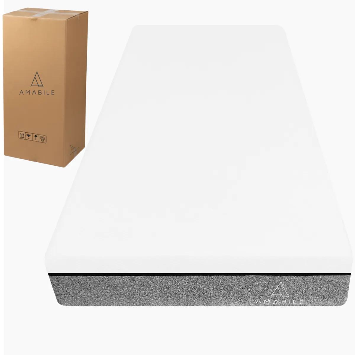 AMABILE - Colchón Memory Foam Amabile 1 Plaza 90x190x20 Francesco