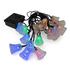 GENERICO - Luces Navidad Led Campana Solar 4M RGB Decoracion Jardin