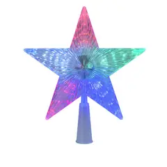 GENERICO - Estrella Punta Arbol Led RGB Navidad A Pilas Decoracion