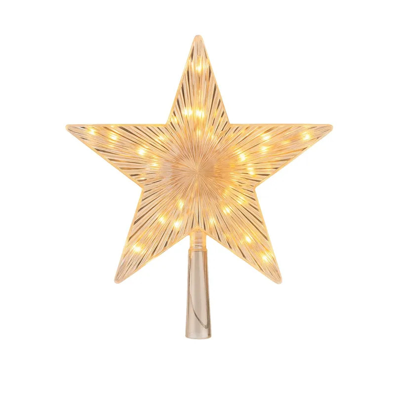 GENERICO - Estrella Punta Arbol Led Calida 15cm Navidad Decoracion