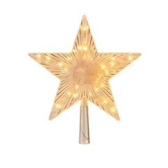 GENERICO - Estrella Punta Arbol Led Calida 15cm Navidad Decoracion