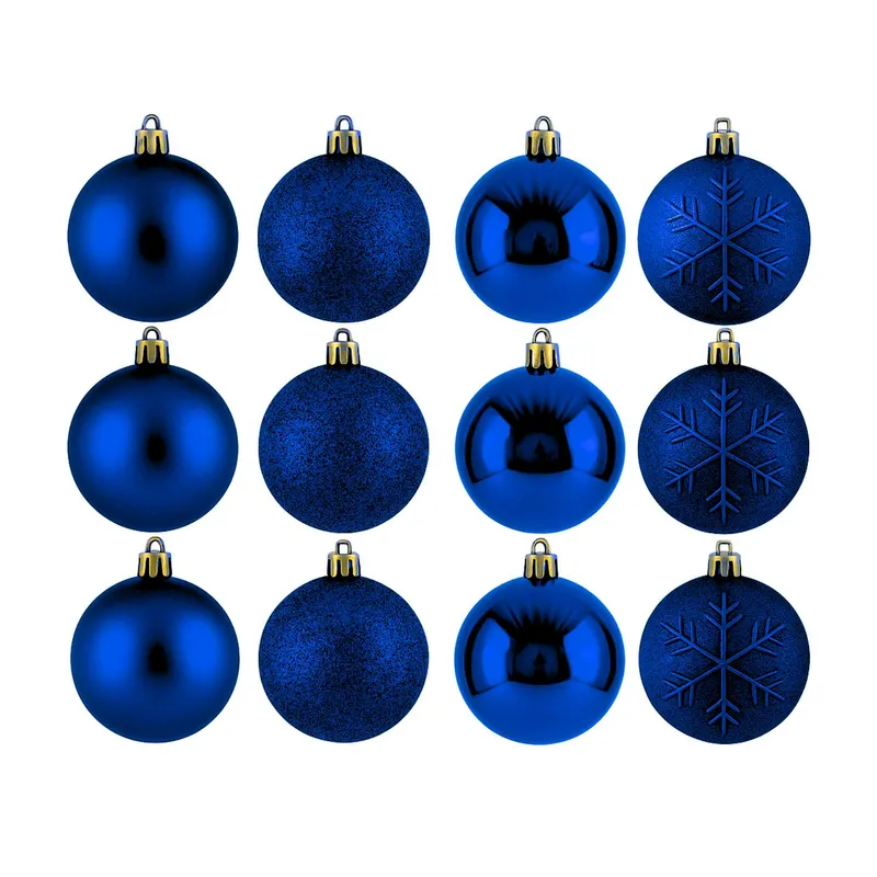 GENERICO - 16 Esferas Bambalinas Adorno Navideño Azul 6cm Decoracion