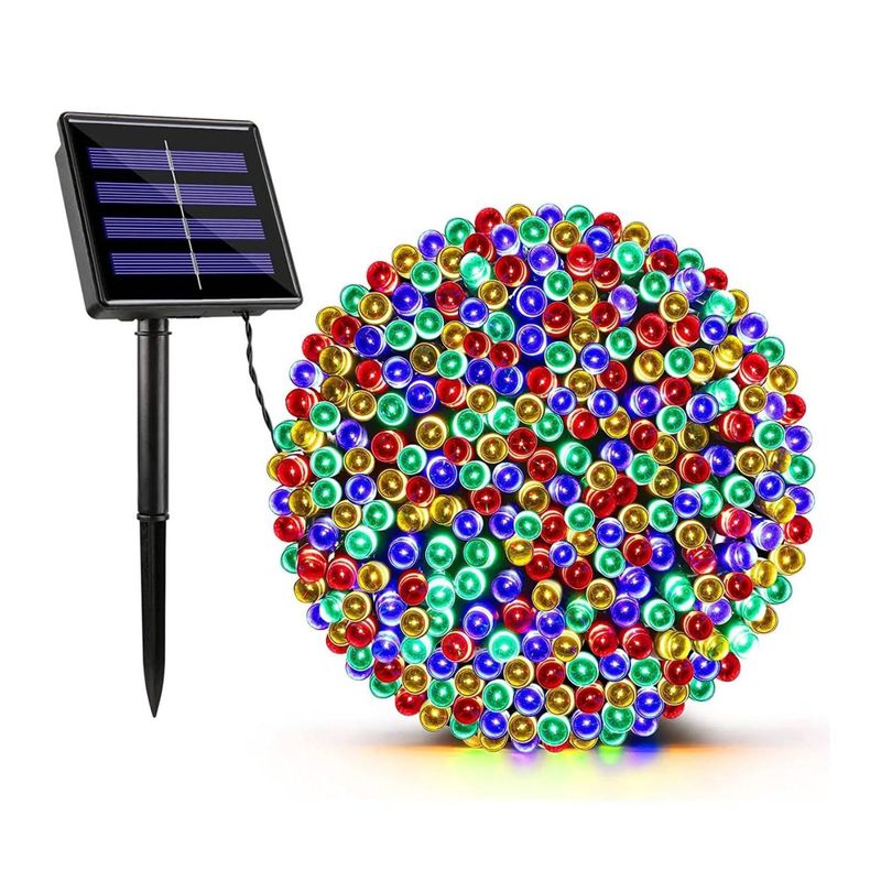 GENERICO - Luces Guirnalda Navidad Solar 200 Led RGB 20M Decoracion