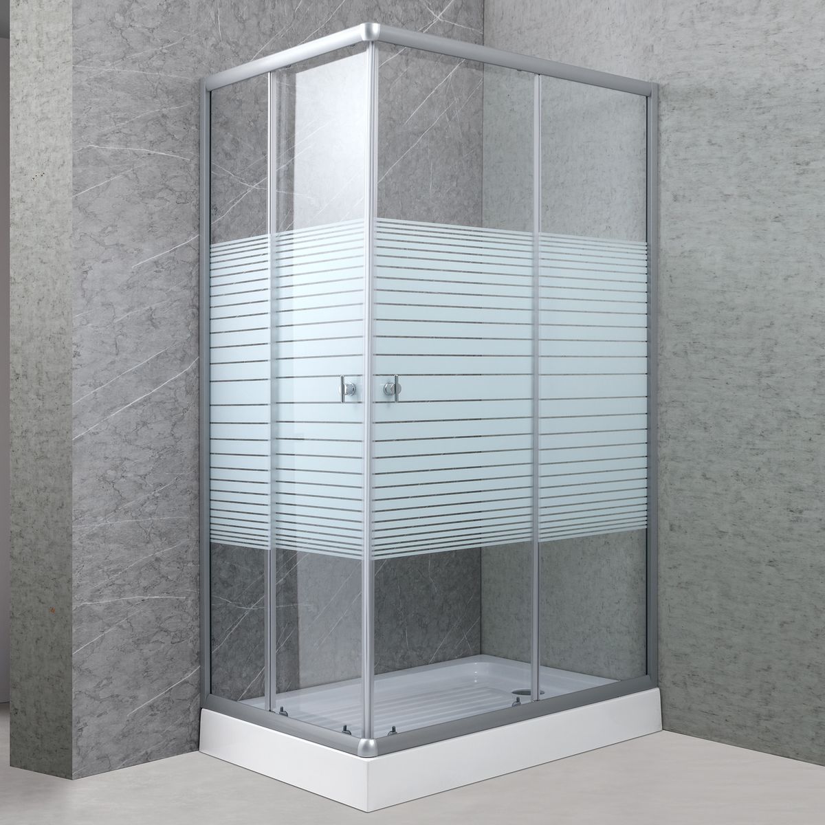 Shower Rectangular Strava Blanco 120x80x198cm Incluye Receptáculo, marca JOYTEK - Foto Principal