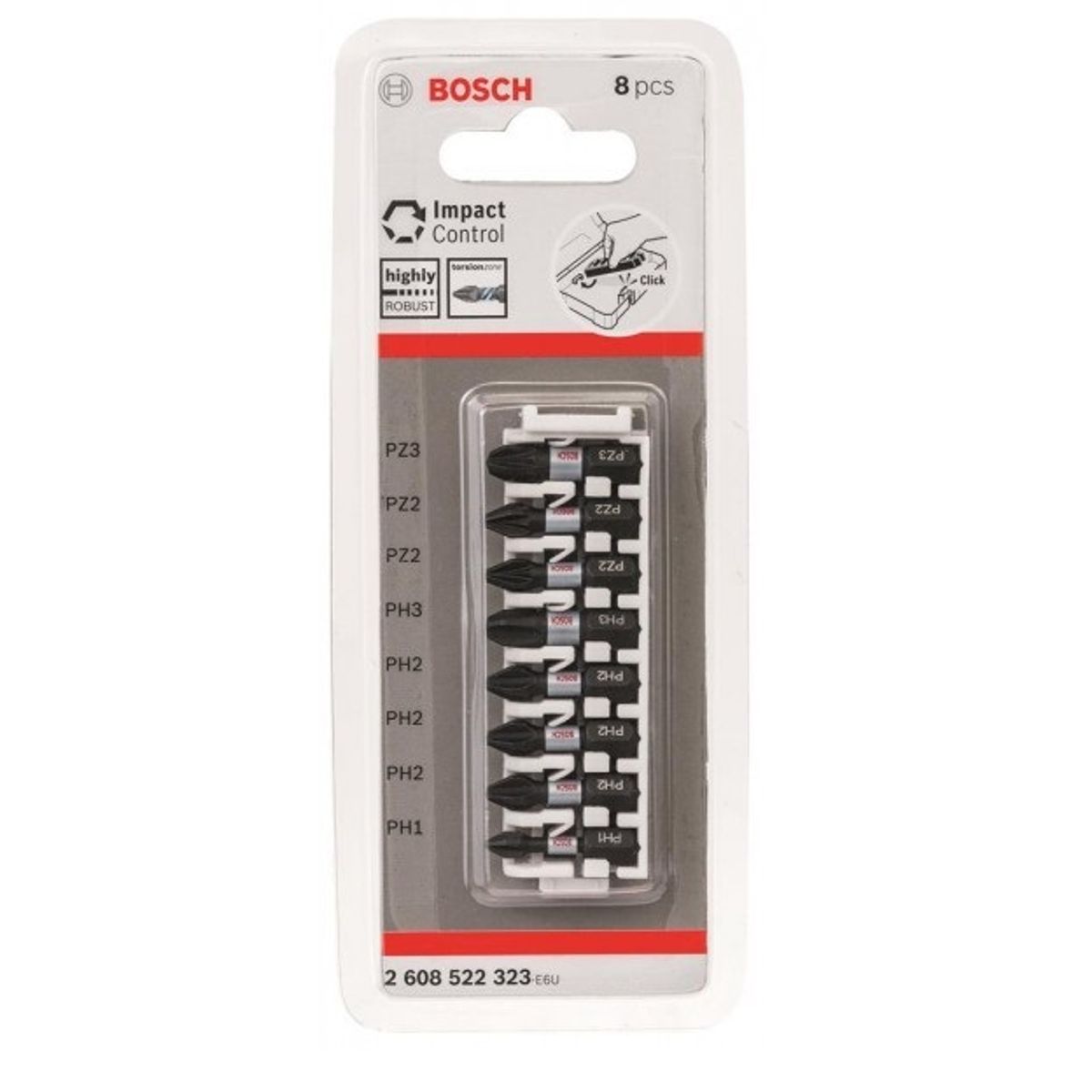 BOSCH - Set 8 pcs puntas atornillar PH/PZ mm Bosch 2608522323
