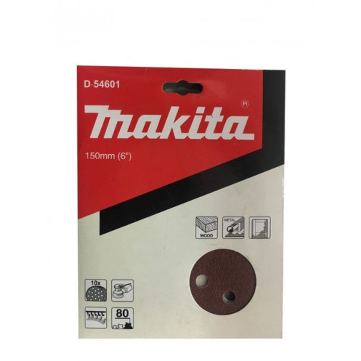 MAKITA - Discos Lija Velcro (10u) 150mm Grano 80 Makita D-54601