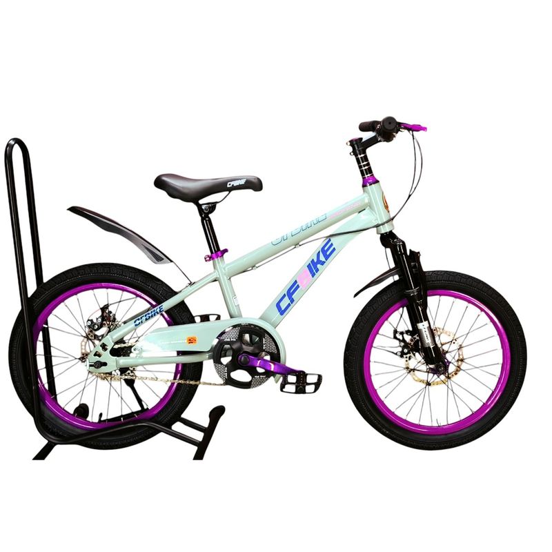 GENERICO - Bicicleta Aro 18 CfBike con Freno Disco Gris Log  Azul