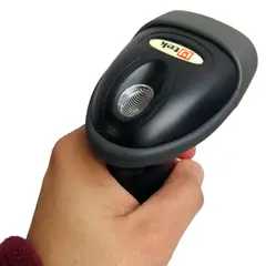 UTEK - LECTOR DE CODIGOS DE BARRA DUAL INALAMBRICO Y CON CABLE USB NEGRO