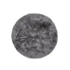 GENERICO - Cojín para Sillas de Piel de Oveja Punta Natural - Gris