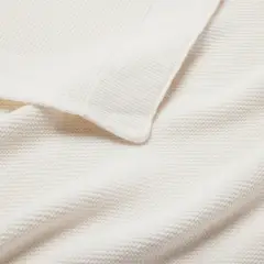 BABYROSEN - Manta Tejida Bambú Blanco 80 x 100 cm