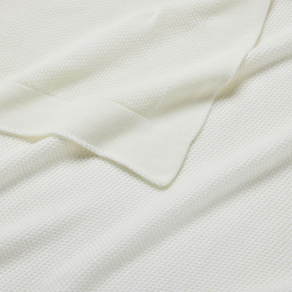 BABYROSEN - Manta Tejida Bambú Blanco 90 x 90 cm