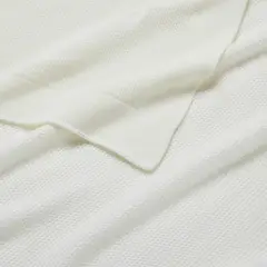 BABYROSEN - Manta Tejida Bambú Blanco 90 x 90 cm