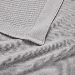 BABYROSEN - Manta Tejida Bambú Gris Claro 80 x 100 cm