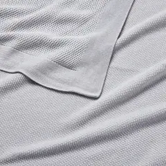 BABYROSEN - Manta Tejida Bambú Gris Claro 90 x 90 cm