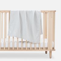 Manta Muselina Rayas Azul Acero 70 x 100 cm