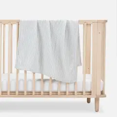 BABYROSEN - Manta Muselina Rayas Azul Acero 70 x 100 cm