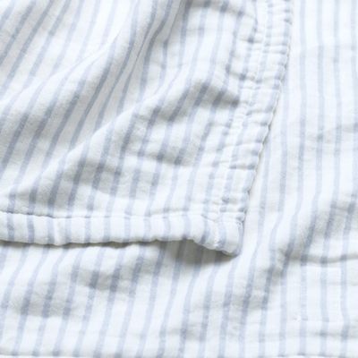 Imagen 2 del producto Manta Muselina Rayas Azul Acero 70 x 100 cm