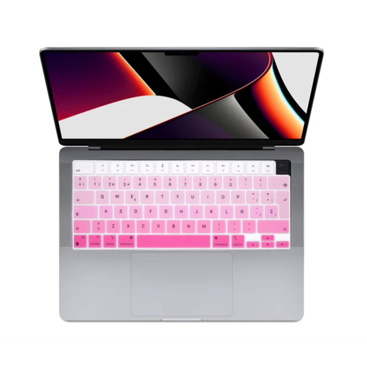 GENERICO - Protector Teclado Para Macbook Pro 1416 M1 Air M4  Pink