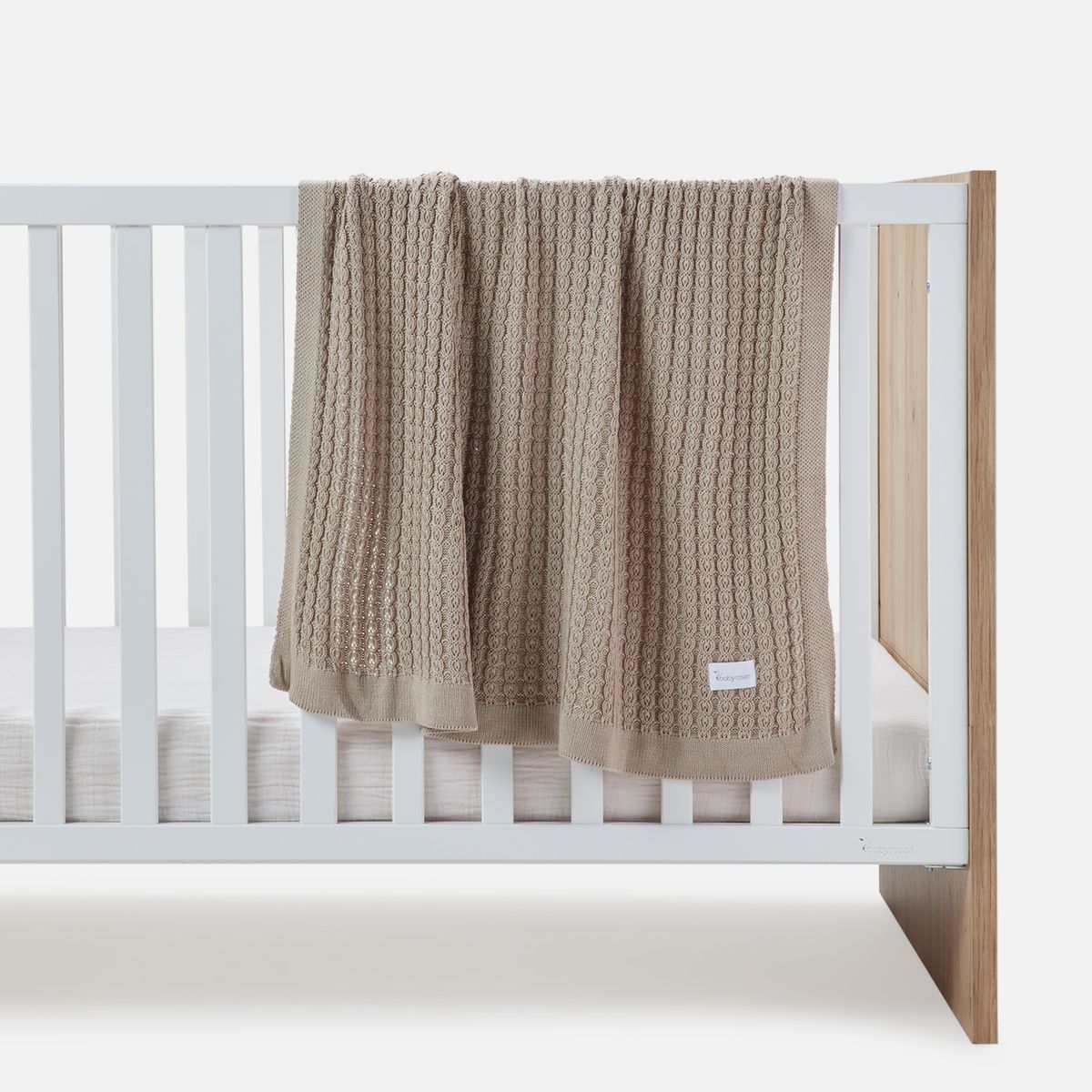 BABYROSEN - Manta Tejido De Punto Bambú Nogal 80 x 100 cm