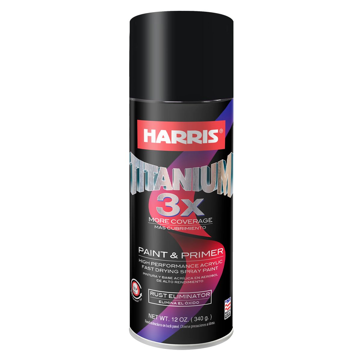 HARRIS - PINTURA  SPRAY 3X NEGRO BRILLANTE 340 GR
