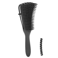 GENERICO - Mini Cepillo Flexible Desenredante Y Definidor De Rizos Negro