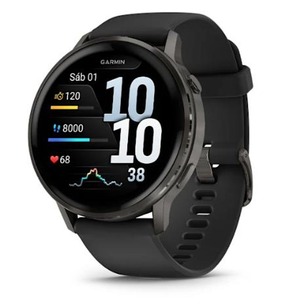 GARMIN - Venu 4 45mm GPS Wi-Fi Black w Slate + Black Garmin